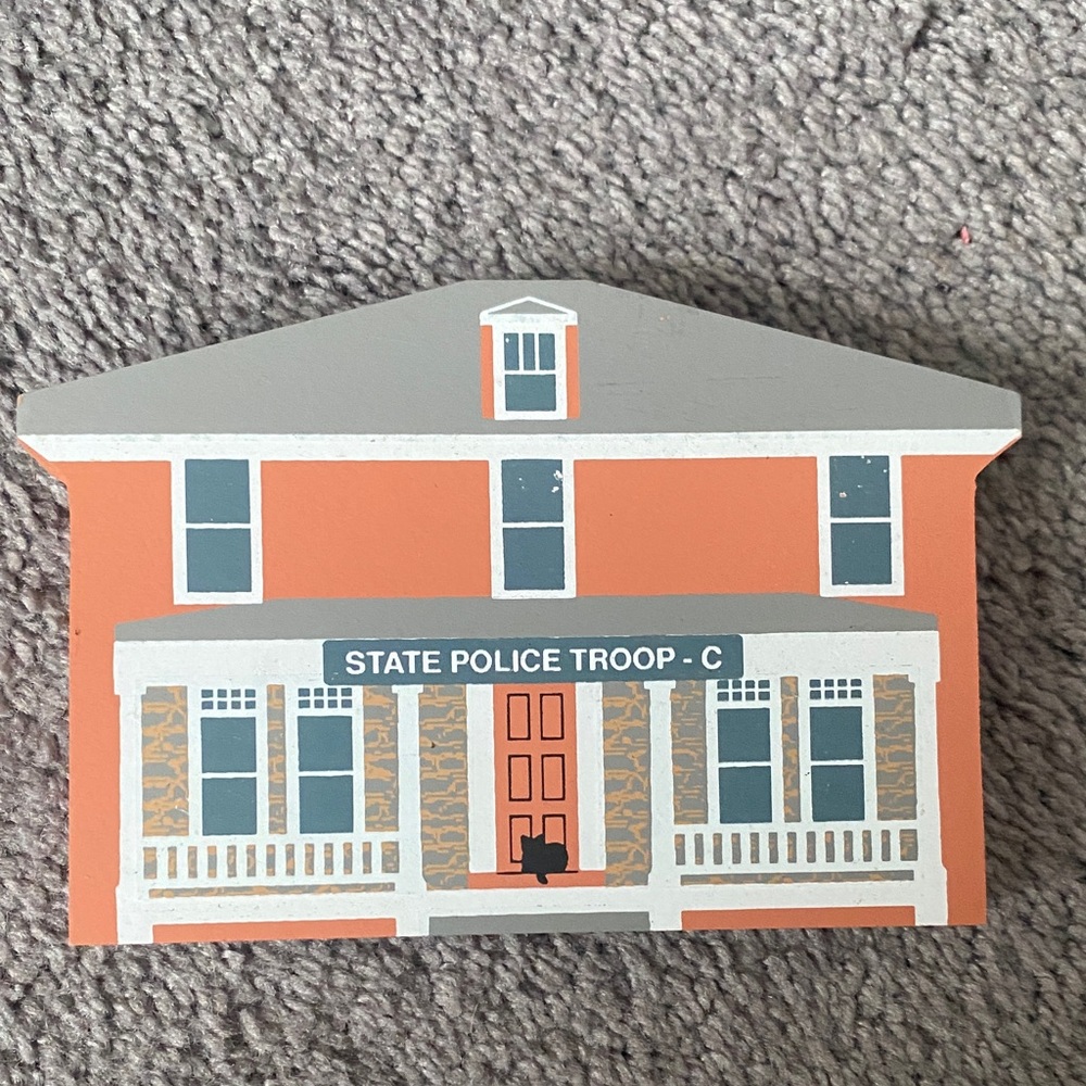 The Cats Meow State Police Troop C Wooden Decor